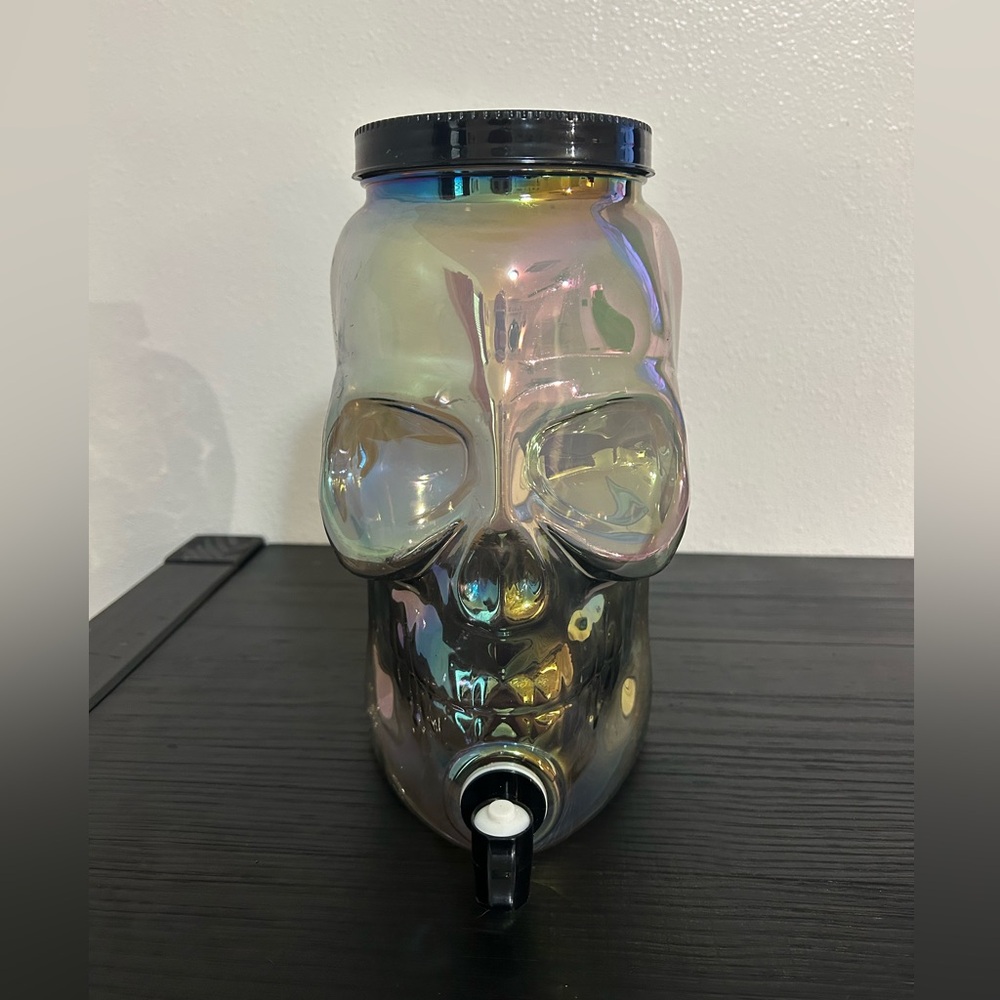 Iridescent Skull Beverage Dispenser